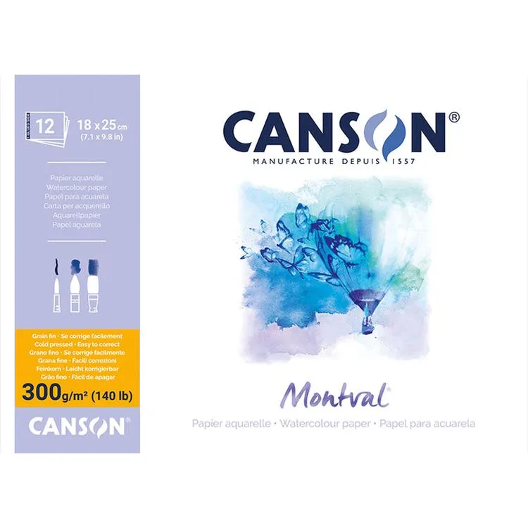 CANSON MONTVAL 18X25 SULU BOYA DEFTERİ 300 GR 12YP