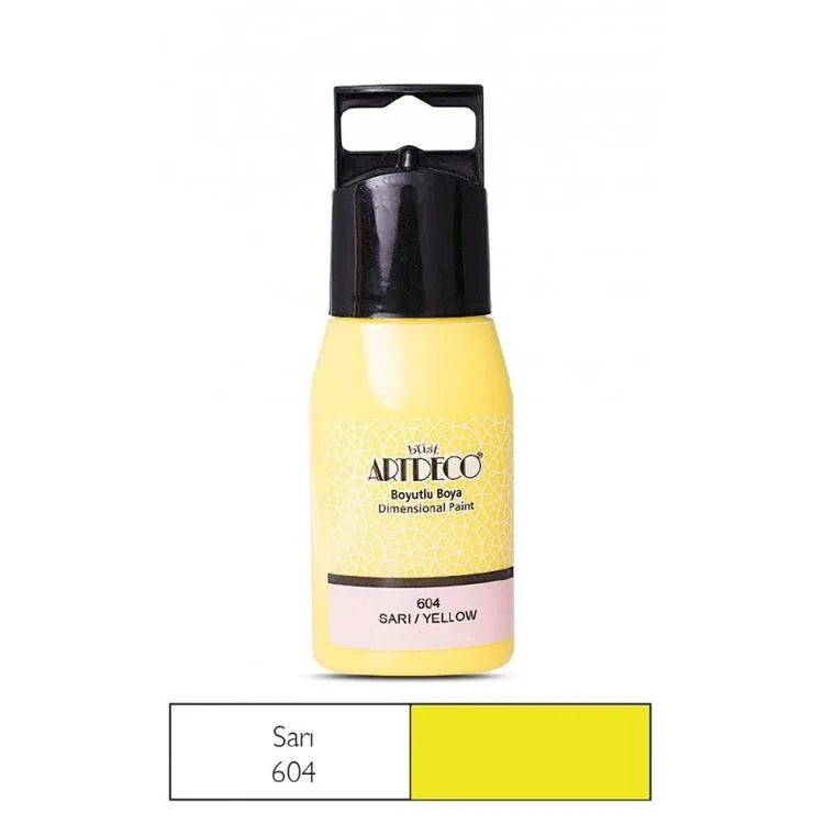 ARTDECO BOYUTLU BOYA 50 ml SARI 604