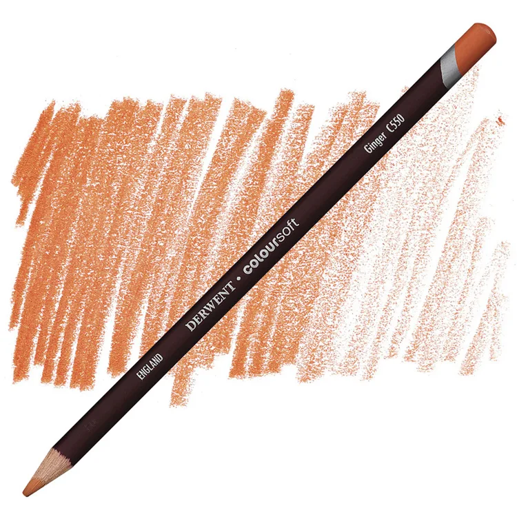 DERWENT COLOURSOFT - YUMUŞAK KURUBOYA KALEMİ- GINGER C550