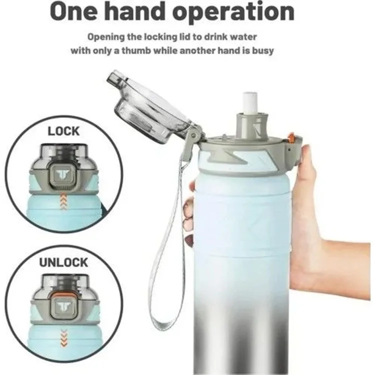 VAGONLİFE T2025 TKK PİPETLİ /PİPETSİZ KULLANIM ÇELİK TERMOS 900ML MAVİ (BLUE)