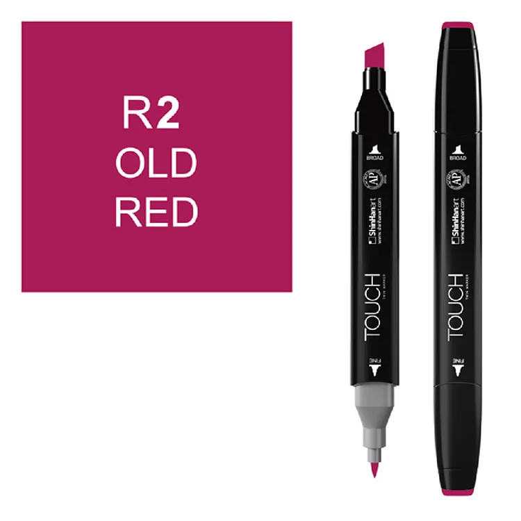 TOUCH TWIN R-2 ÇİFT UÇLU MARKER OLD RED