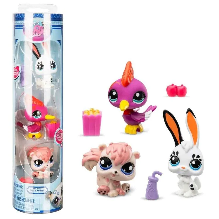 HASBRO 25624ES-598 LITTLES PET SHOP S2 3'LÜ TÜP PAKET MİNİŞLER