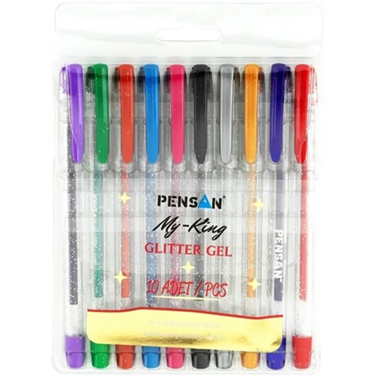 PENSAN 10 RENK SİMLİ GEL KALEM SET