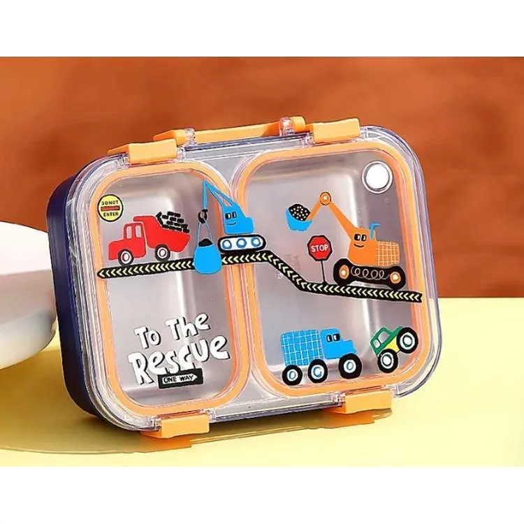 VAGONLİFE VGN-7155 PASLANMAZ ÇELİK YEMEK KABI TEK KATLI 2 BÖLMELİ LUNCH BOX 700ML - LACİVERT