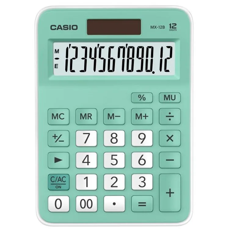 CASIO MX-12B-GN 12 HANE MASAÜSTÜ HESAP MAKİNESİ - YEŞİL
