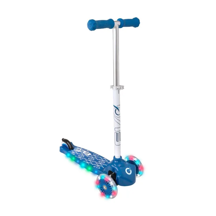 EVO 1437663.V23 IŞIKLI 3 TEKERLEKLİ SCOOTER MAVİ