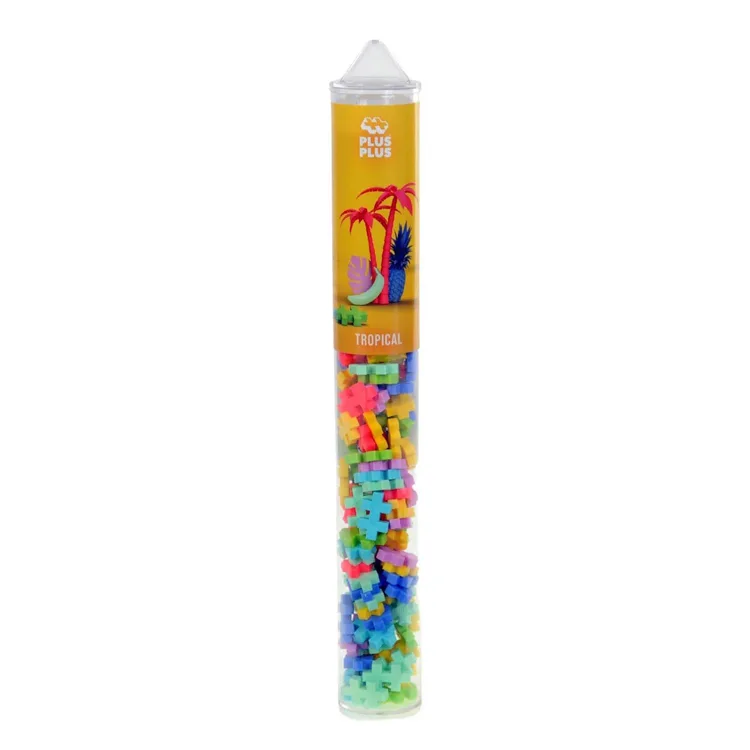 PLUS-PLUS 4264 TROPICAL MİNİ MİX BLOK PUZZLE YAPI SETİ 100 PARÇA TÜP