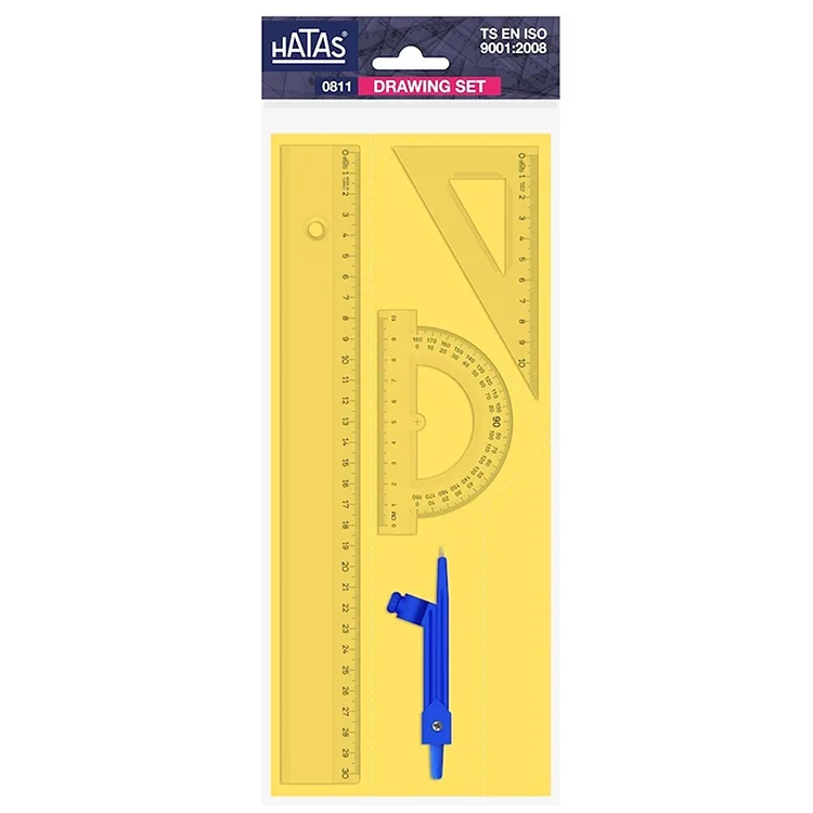 HATAS PERGELLİ EKONOMİK ÇİZİM SETİ 30 CM CETVELLİ