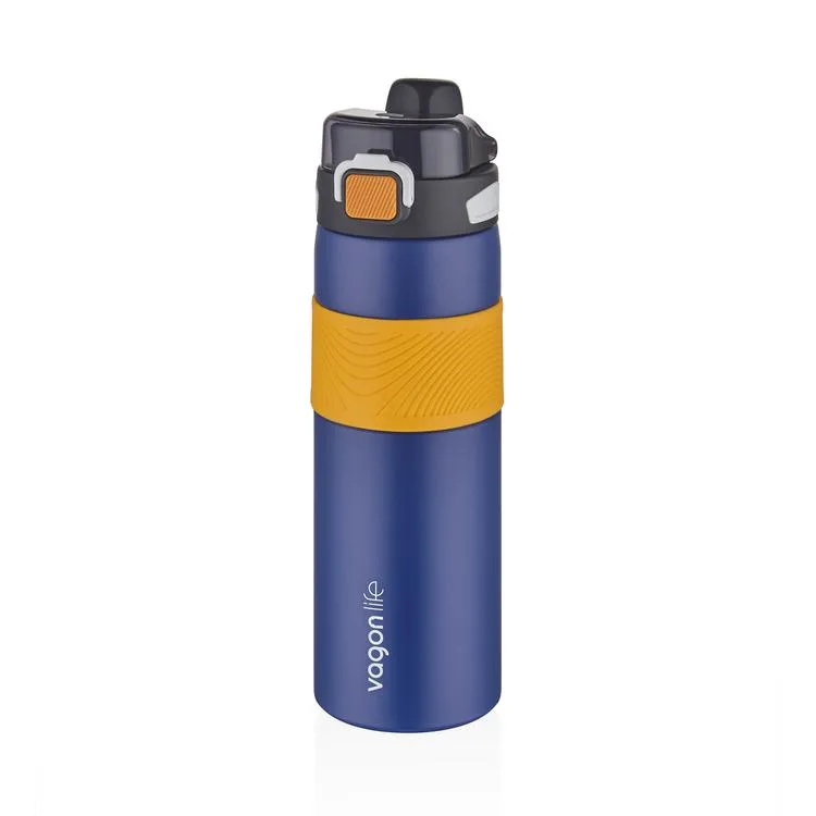 VAGONLİFE KİLİTLİ PİPETLİ / PİPETSİZ KULLANIM ÇELİK MATARA 032 800ML NAVY BLUE