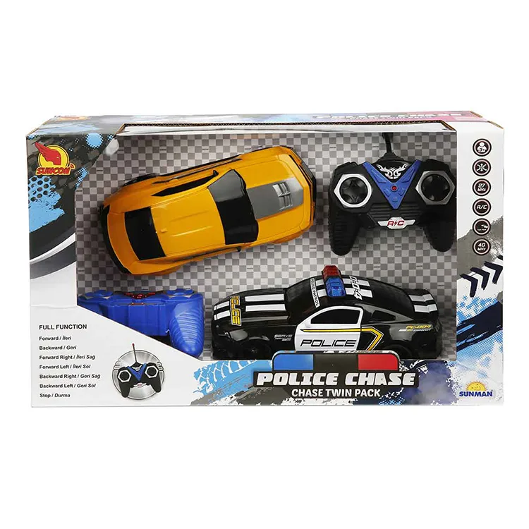 SUNMAN YD898-MJ1993 POLİCE CHASE CAR- ARAÇ YAKALAMA 2'li OYUN SETİ