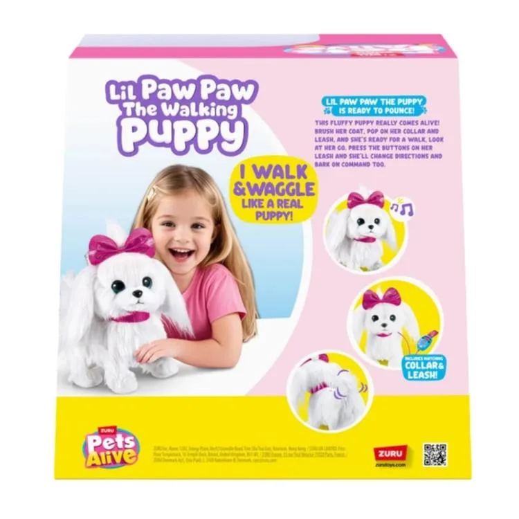 GIOCHI ZURU PEL14000 PETS ALIVE YÜRÜYEN KÖPEĞİM LİL PAW PAW THE WALKING PUPPY SESLİ 3+