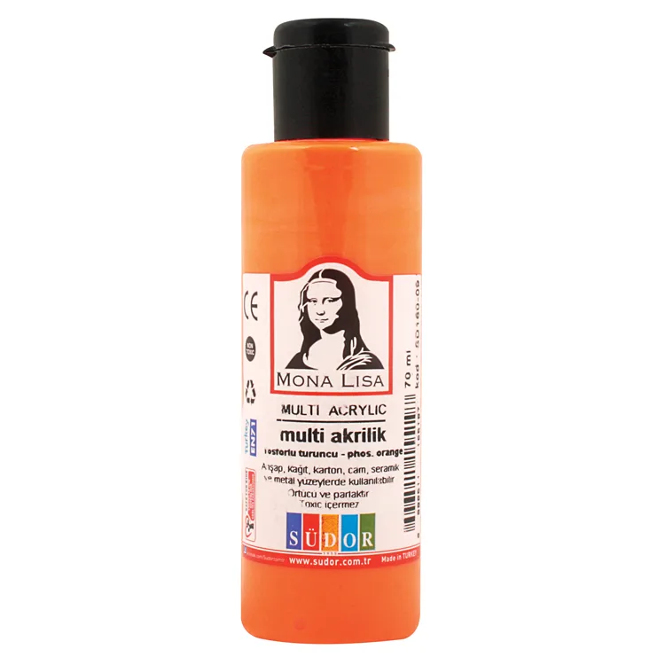 SÜDOR SD160-09 MULTI AKRİLİK BOYA FOSFORLU TURUNCU 70 ML