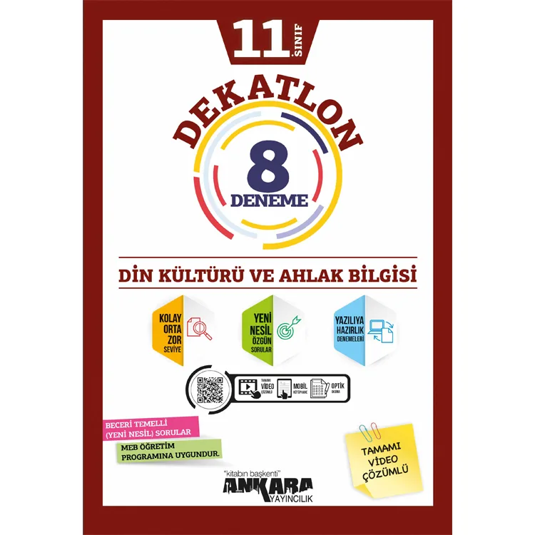 ANKARA YAY.11.SINIF DEKATLON DİN KÜLTÜRÜ DENEME 8 Lİ
