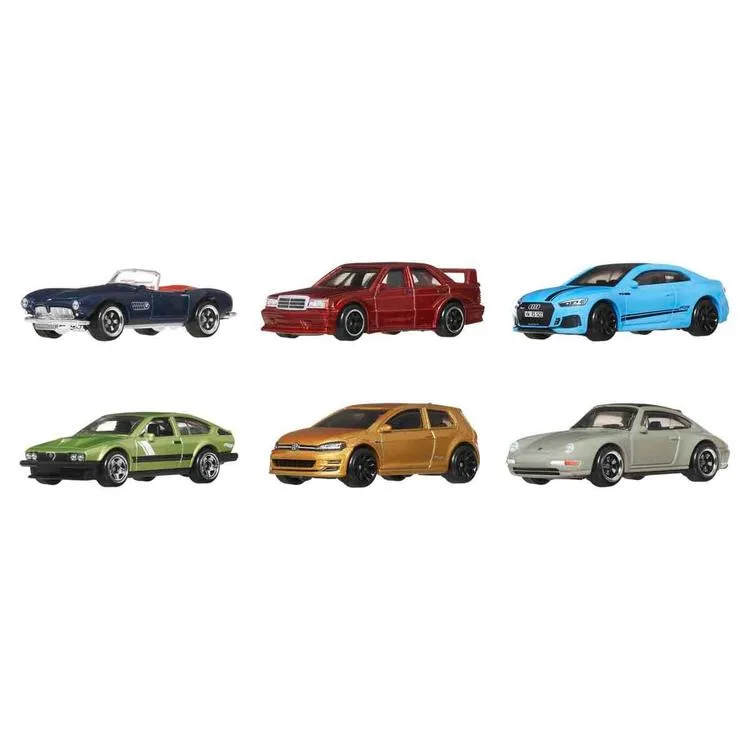 MATTEL JBY79 HOT WHEELS EURO STYLE SILVER SERIES 6'LI ARABA SET