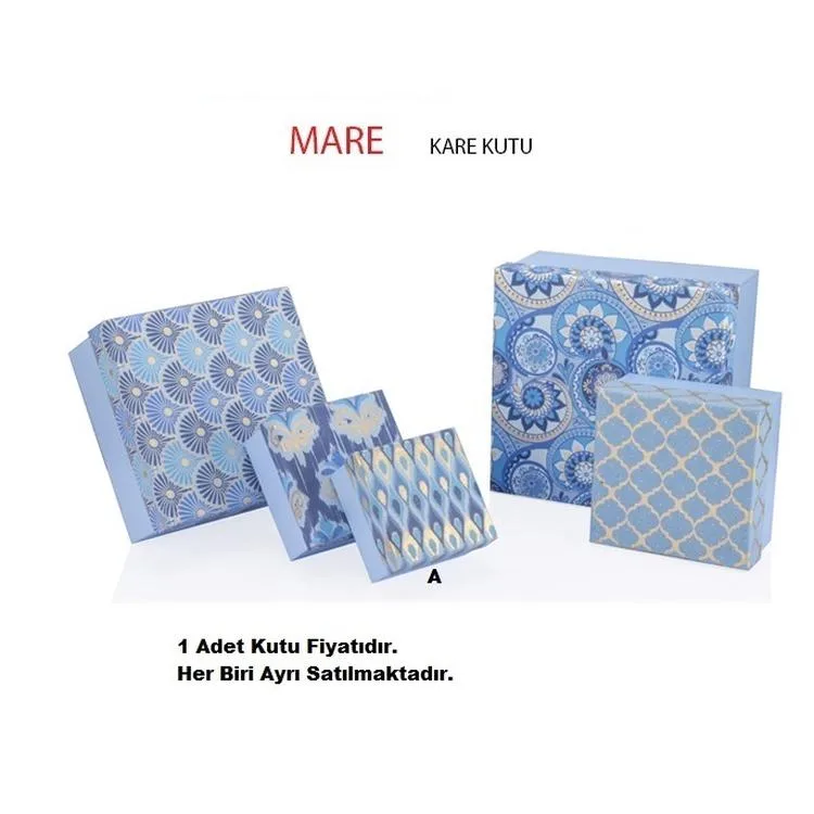 GIPTA MARE KARE HEDİYE KUTUSU BX6726 A N0:02 120x120x70mm - TEKLİ