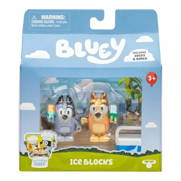 NECOTOYS 18914 BLUEY ICE BLOCKS 2'Lİ AKSESUARLI FİGÜR - SCOKS & BINGO 3+