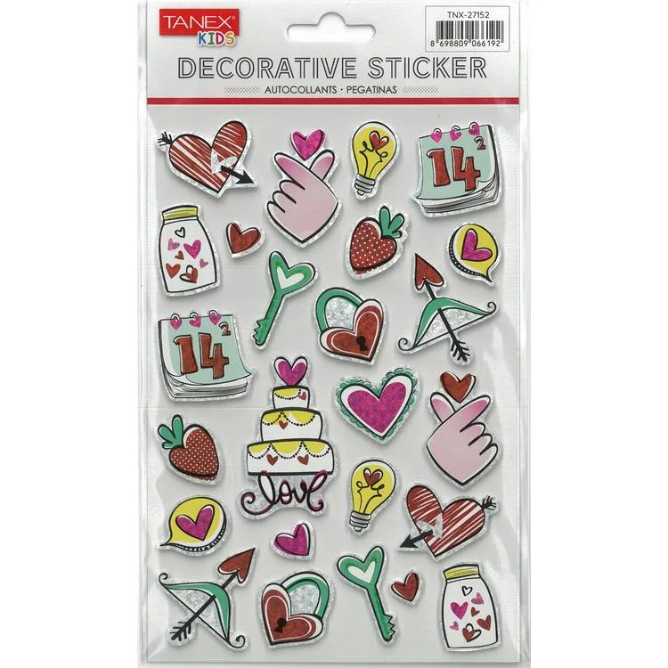 TANEX KIDS TNX-27152 DEKORATİF ETİKETLER - PUFFY EVA SERİSİ STICKER - TEKLİ