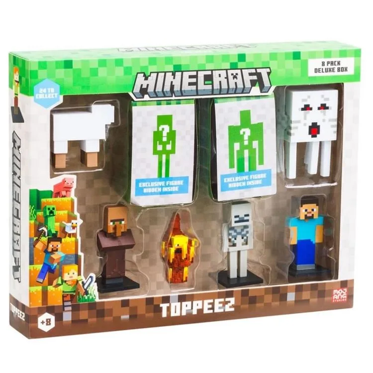 NECO MINECRAFT MC2070 TOPPEEZ 3D FİGÜR KALEM BAŞLIĞI 8 'Lİ DELÜKS SET 8+