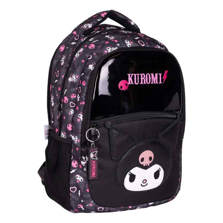 TMN 592754 KUROMİ GÖRSELLİ OKUL SIRT ÇANTASI 2730 PEMBE SİYAH
