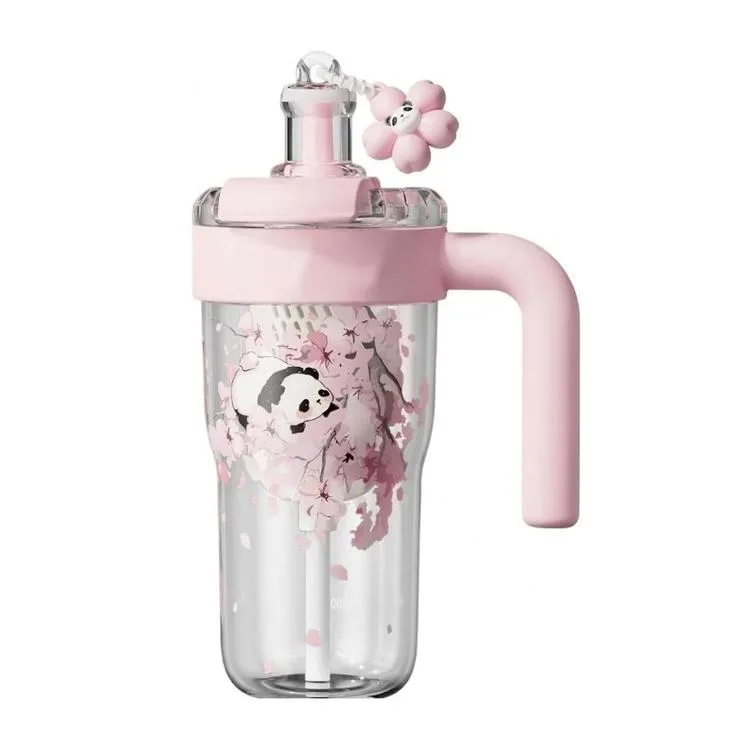 VAGONLİFE DILLER D2513 PİPETLİ/PİPETSİZ ÇİFT KULLANIM TRİTAN MATARA 860 ML - PEMBE
