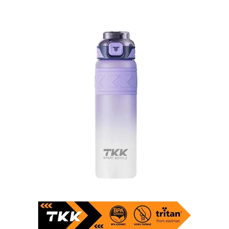 VAGONLİFE T1020G TKK SOFT TOUCH TRİTAN PİPETLİ MATARA 800ml MOR-BEYAZ