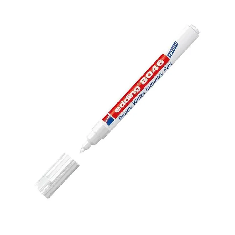 EDDING E-8046 ENDÜSTRİ ASETAT KALEMİ BEYAZ