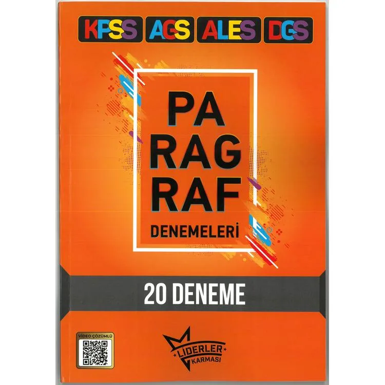 LİDERLER KARMASI 2026 KPSS AGS ALES DGS PARAGRAF DENEMELERİ 20 DENEME