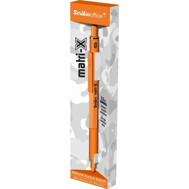 SCRIKSS MATRI-X VERSATİL KALEM 0.5 ŞEFFAF AMBALAJ NEON TURUNCU