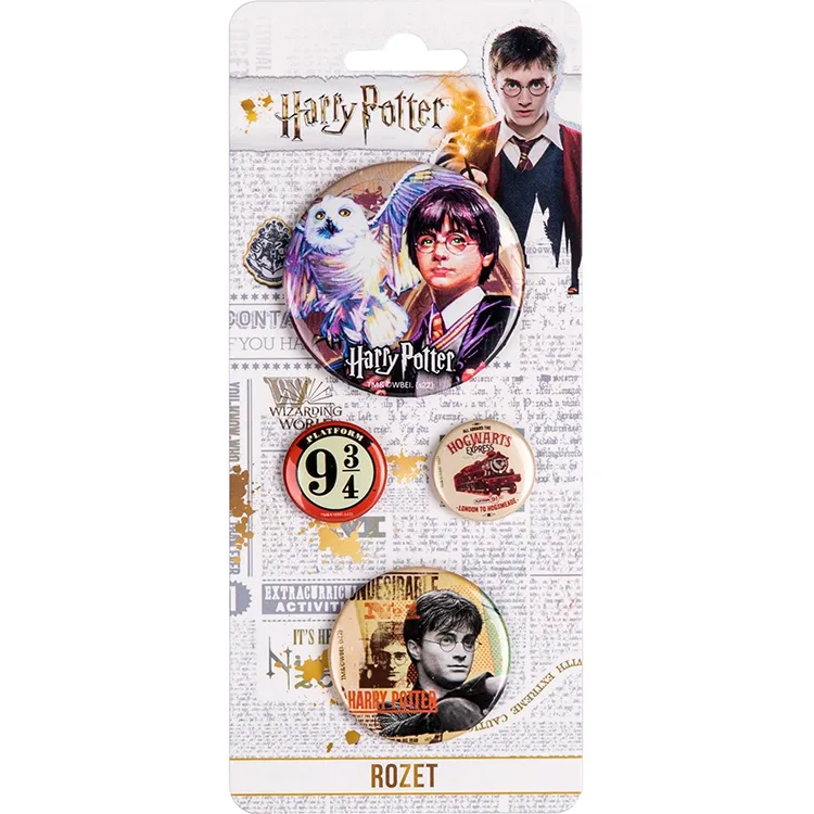 HARRY POTTER lLİSANSLI KARIŞIK BOY ROZET 4'LÜ