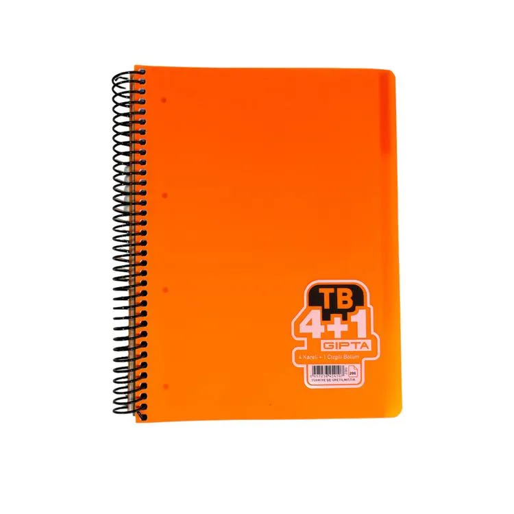 GIPTA TB SPİRALLİ SEPARATÖRLÜ PP. KAPAK A4 200 YP. 4+1 DEFTER - 2201