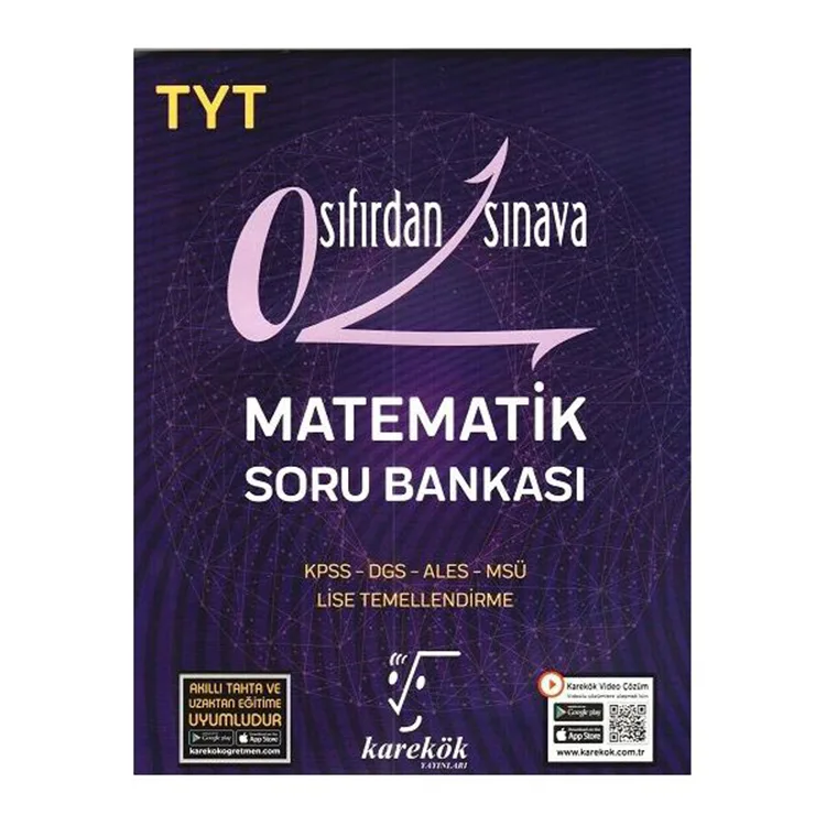 KAREKÖK TYT MATEMATİK SIFIR DAN SINAVA SORU BANKASI