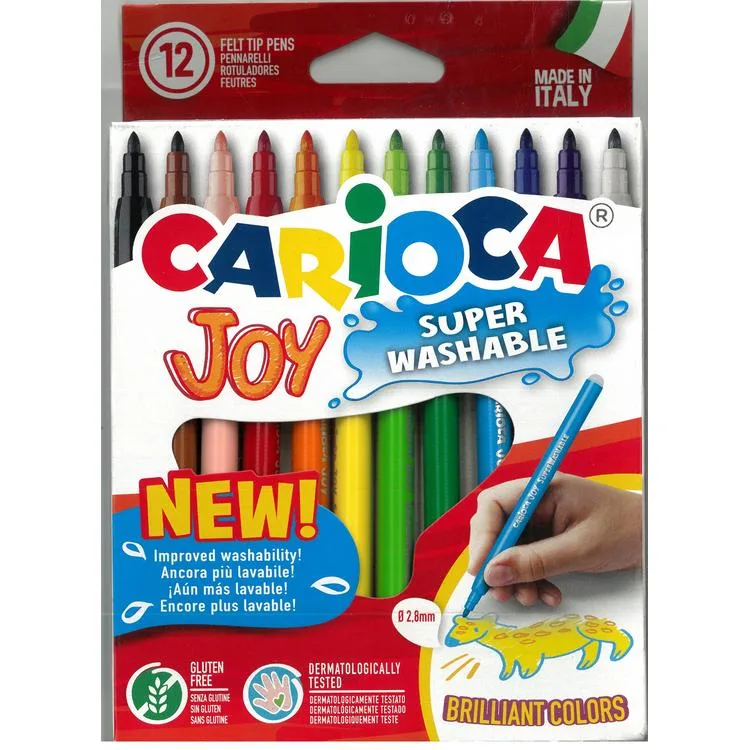 CARIOCA JOY YIKANABİLİR KEÇELİ BOYA KALEMİ 12'Lİ