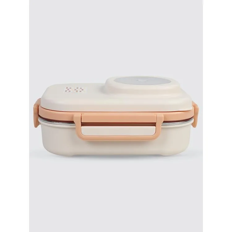 UZSPACE VGN-8021-8036 PASLANMAZ ÇELİK YEMEK KABI - LUNCH BOX 600 ML PEACH WHITE