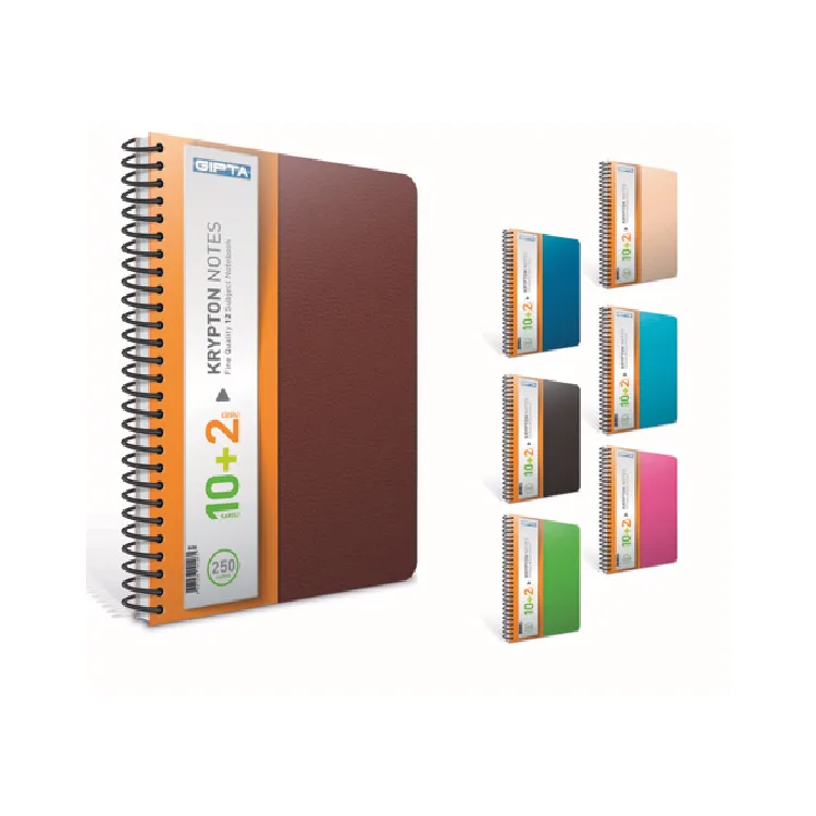 GIPTA KRYPTON SPİRALLİ A4 PP KAPAK 10+2 250YP. SEPERATÖRLÜ DEFTER