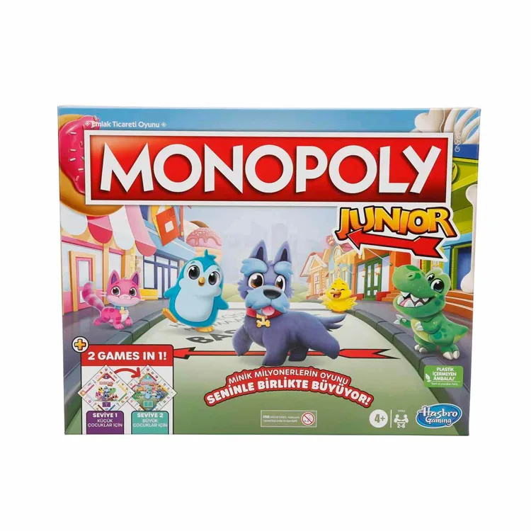 HASBRO F8562 MONOPOLY JUNIOR 2'Sİ 1 ARADA
