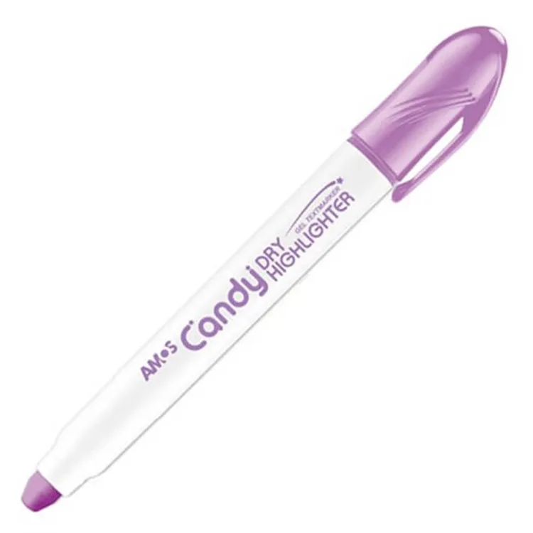 AMOS DRY CANDY HIGHLIGHTER FOSFORLU JEL KALEM PASTEL MOR
