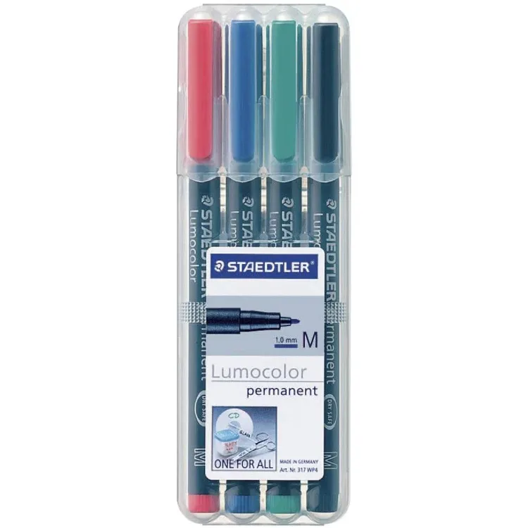 STAEDTLER 317 WP4 LUMOCOLOR PERMANENT MARKER KALEM M 1.0mm 4'LÜ