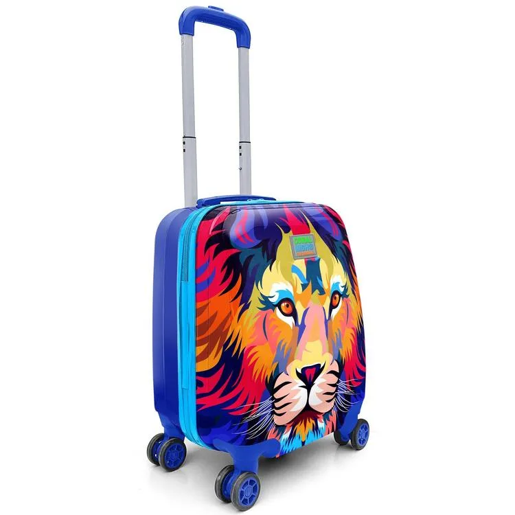 CORAL HIGH 16732 LACİVERT SAKS ASLAN DESENLİ MİNİ ÇOCUK VALİZİ