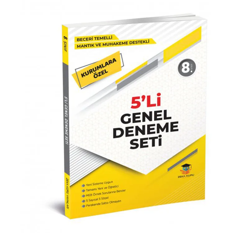 ZEKA KÜPÜ 8. SINIF LGS BECERİ TEMELLİ 5'Lİ GENEL DENEME SETİ