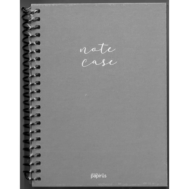 PAPİRÜS NOTE CASE SİMLİ SERT KAPAK SPİRALLİ 14X19 120YP. ÇİZGİLİ DEFTER