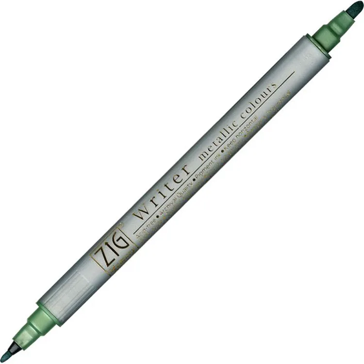ZIG DAVETİYE KALEMİ METALİK YEŞİL 8000-121