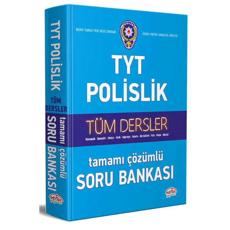 EDİTÖR TYT POLİSLİK TÜM DERSLER TAMAMI ÇÖZÜMLÜ SB.