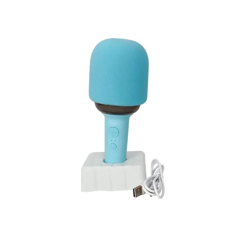 DOPPLER RAINBOW SES DEĞİŞTİRME ÖZELLİKLİ KARAOKE MİKROFON MAVİ