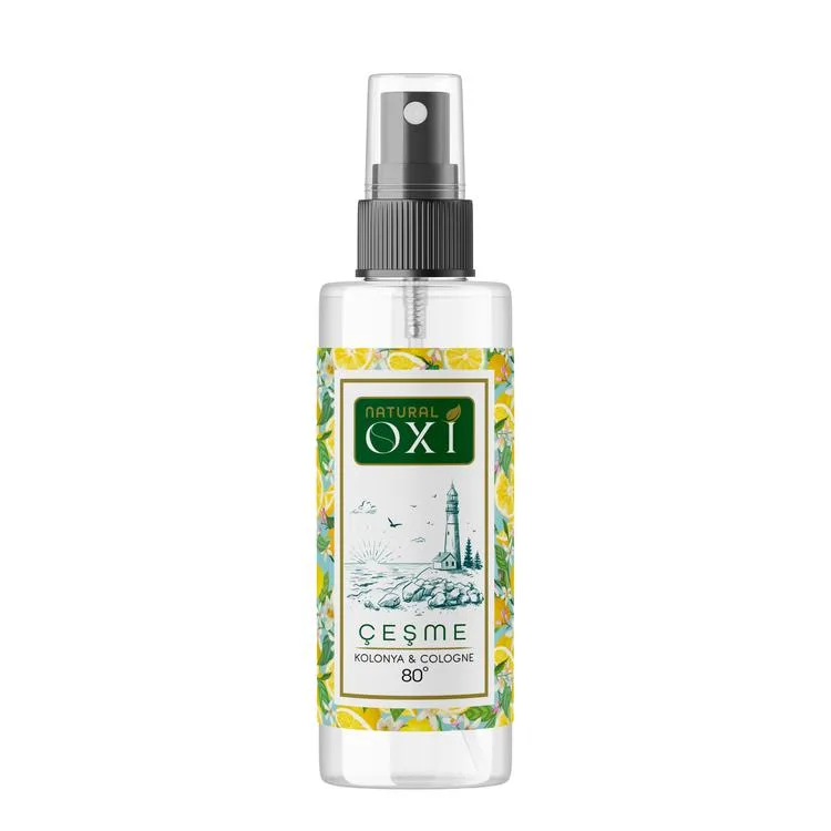 OXİ NATURAL PREMİUM 80° KOLONYA 150ML PET ŞİŞE KUTULU - ÇEŞME