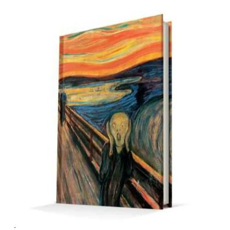 DEFFTER ART OF WORLD / EDVARD MUNCH - THE SCREAM 14x20 SERT KAPAK 96 YP. ÇİZGİLİ DEFTER