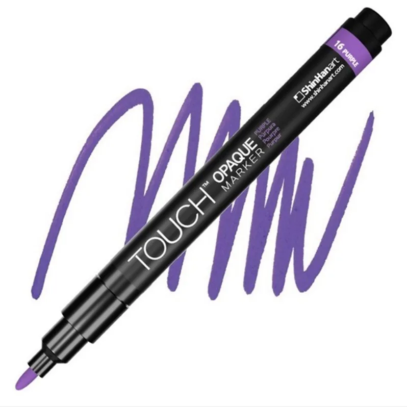 TOUCH OPAQUE SU BAZLI MARKER KALEM 0.8-1.3mm - FINE PACK PURPLE 16 - SH8613003-2008
