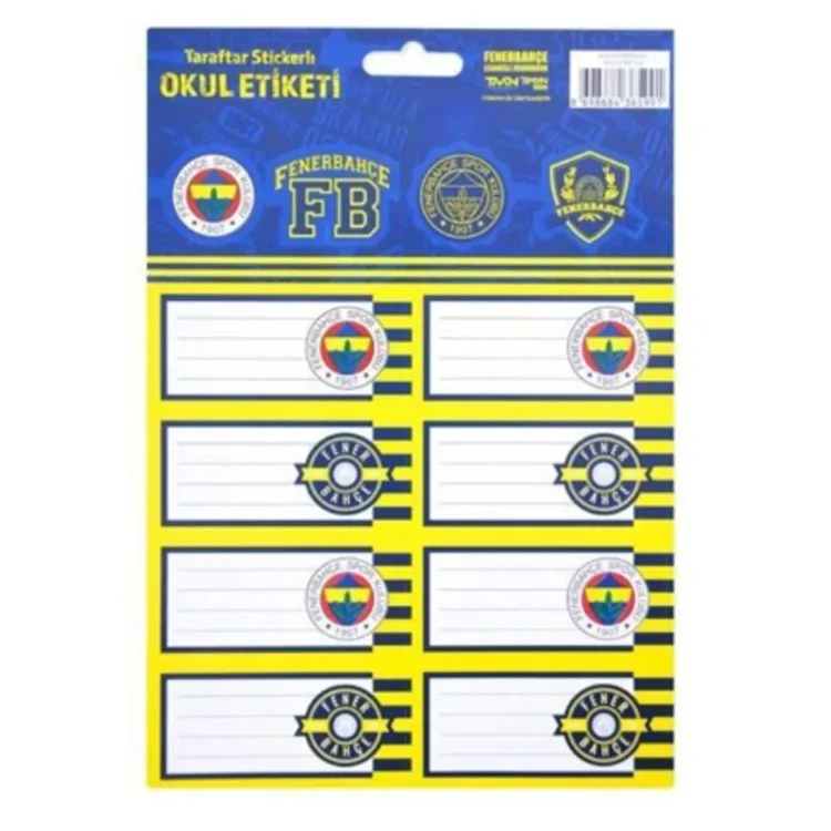 TMN FENERBAHÇE STICKER'LI OKUL ETİKETİ 3 YP - 463639