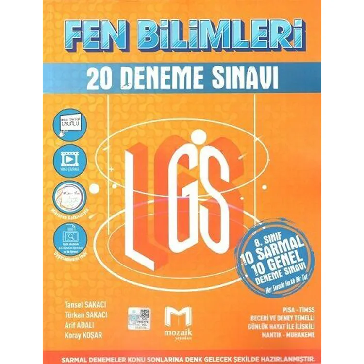 MOZAİK YAYINLARI 8. SINIF FEN BİLİMLERİ 20 Lİ DENEME
