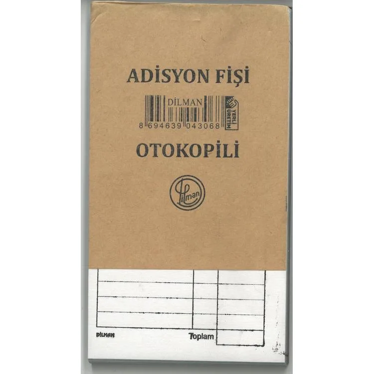 DİLMAN OTOKOPİLİ ADİSYON FİŞİ 14.5x8cm