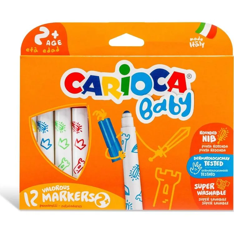 CARIOCA 42814 JUMBO YIKANABİLİR KEÇELİ BOYA KALEMİ 12'Lİ
